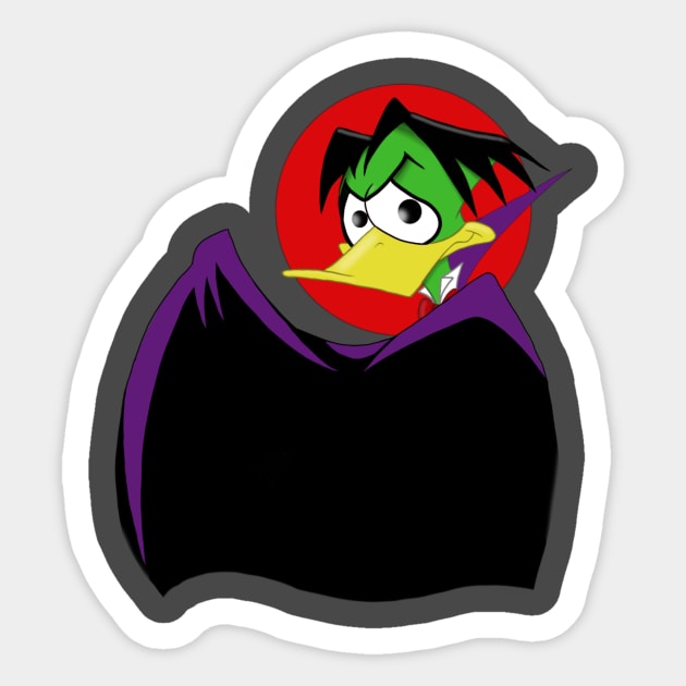 Count Duckula Sticker by AndrewKennethArt